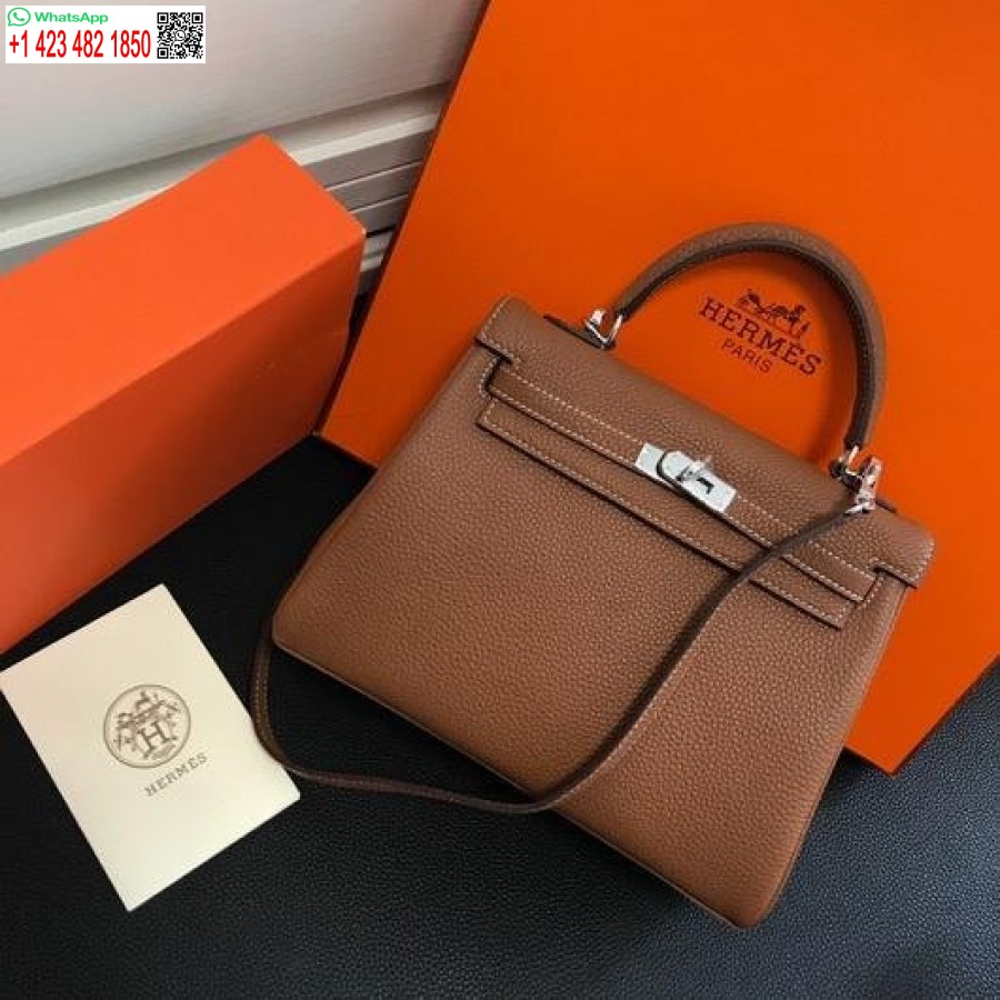 طبق الاصل هيرميس كيلي دانس 20316 مصمم حمل حقيبة حزام الكتف تان