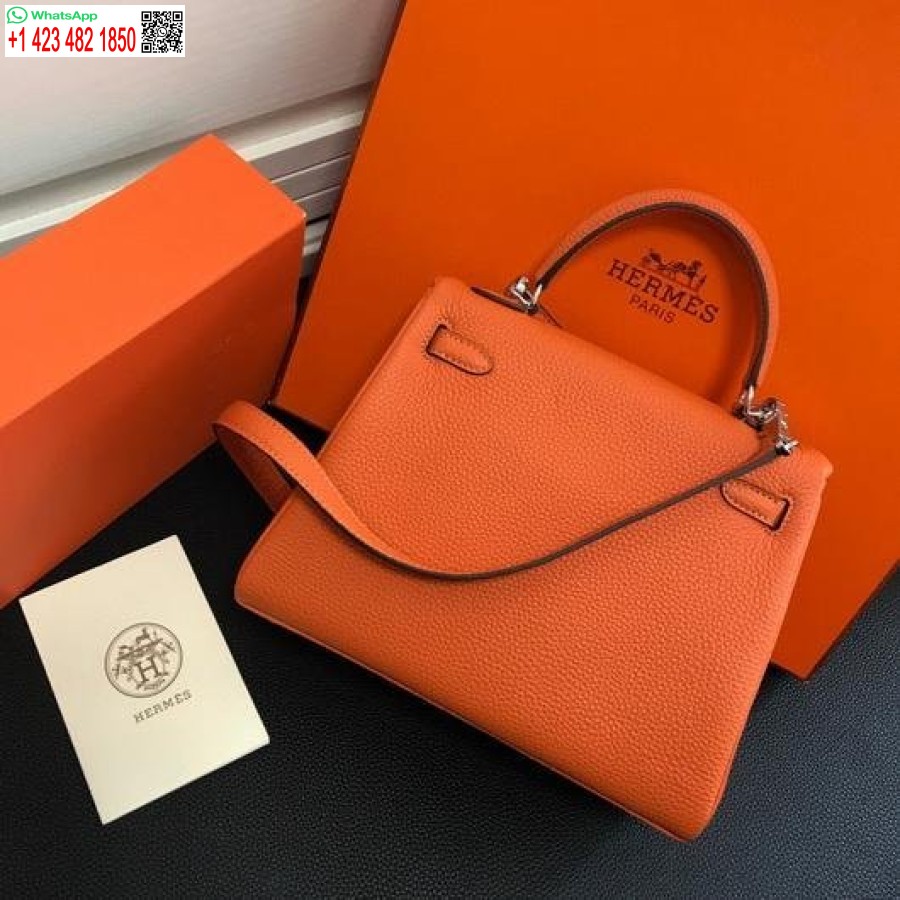 Replica Hermes Kelly Danse 20313 Borsa A Tracolla Firmata Tote Arancione