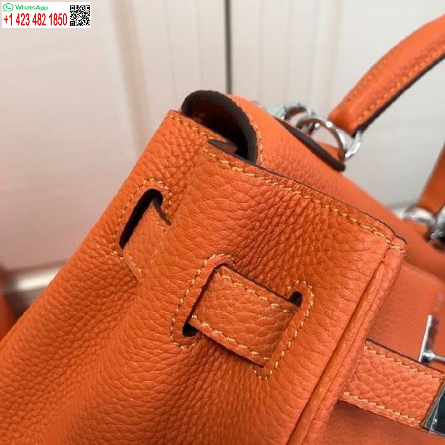 Replica Hermes Kelly Danse 20313 Borsa A Tracolla Firmata Tote Arancione