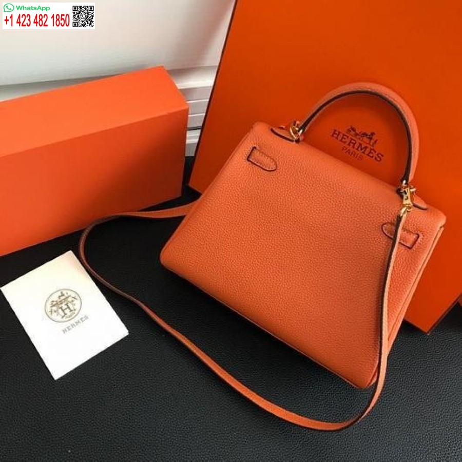 Replica Hermes Kelly Danse 20313 Borsa A Tracolla Firmata Tote Arancione