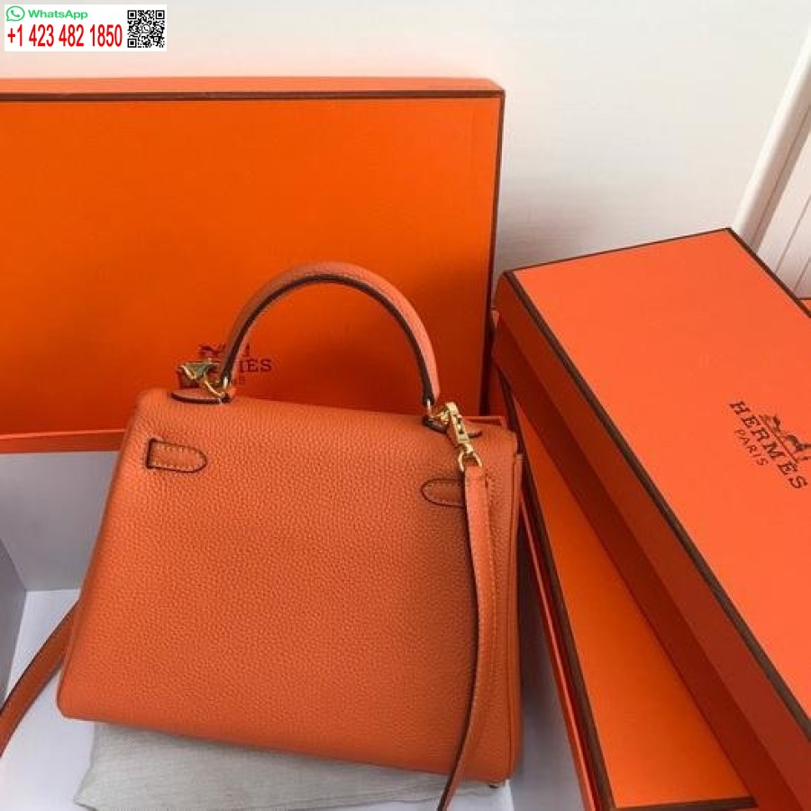 Replica Hermes Kelly Danse 20313 Borsa A Tracolla Firmata Tote Arancione