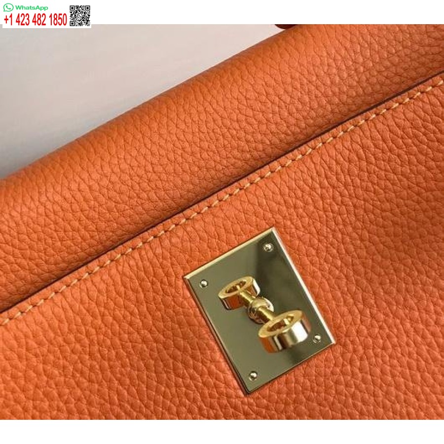 Replica Hermes Kelly Danse 20313 Borsa A Tracolla Firmata Tote Arancione