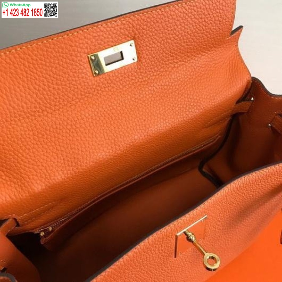 Replica Hermes Kelly Danse 20313 Borsa A Tracolla Firmata Tote Arancione