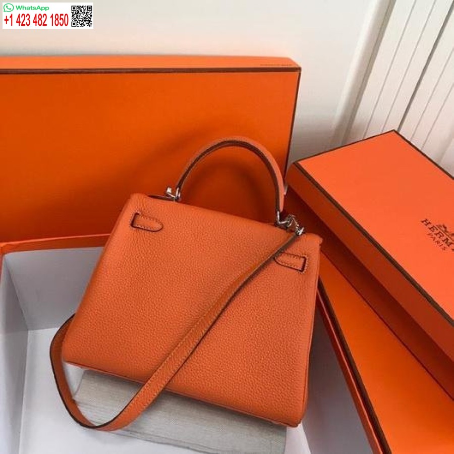 Replica Hermes Kelly Danse 20313 Borsa A Tracolla Firmata Tote Arancione