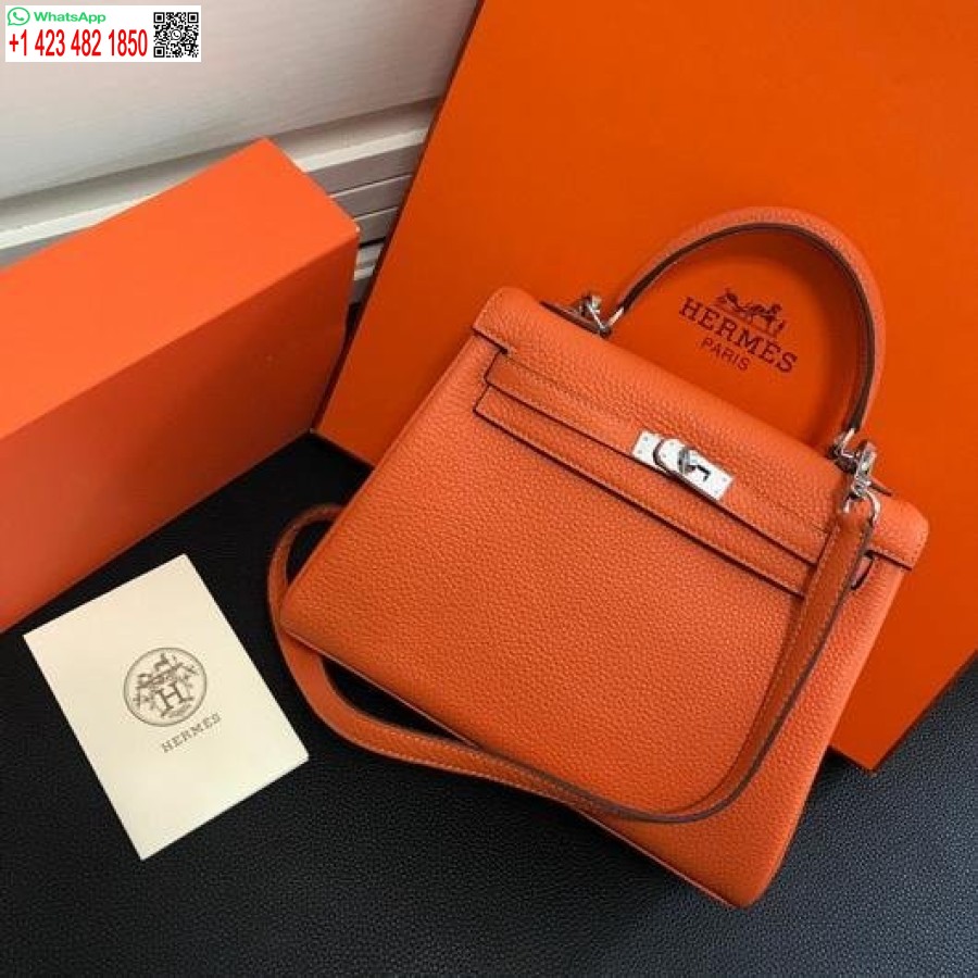Replica Hermes Kelly Danse 20313 Borsa A Tracolla Firmata Tote Arancione