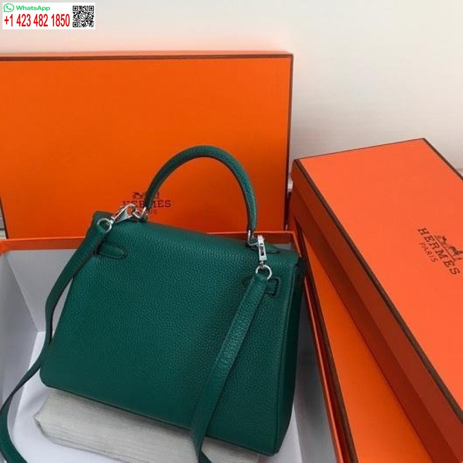طبق الاصل هيرميس كيلي دانس 20312 مصمم حمل حقيبة حزام الكتف الأخضر الداكن