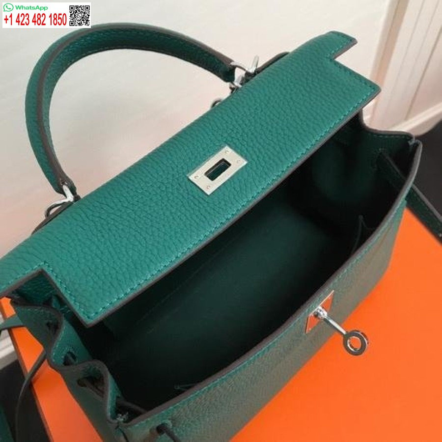طبق الاصل هيرميس كيلي دانس 20312 مصمم حمل حقيبة حزام الكتف الأخضر الداكن