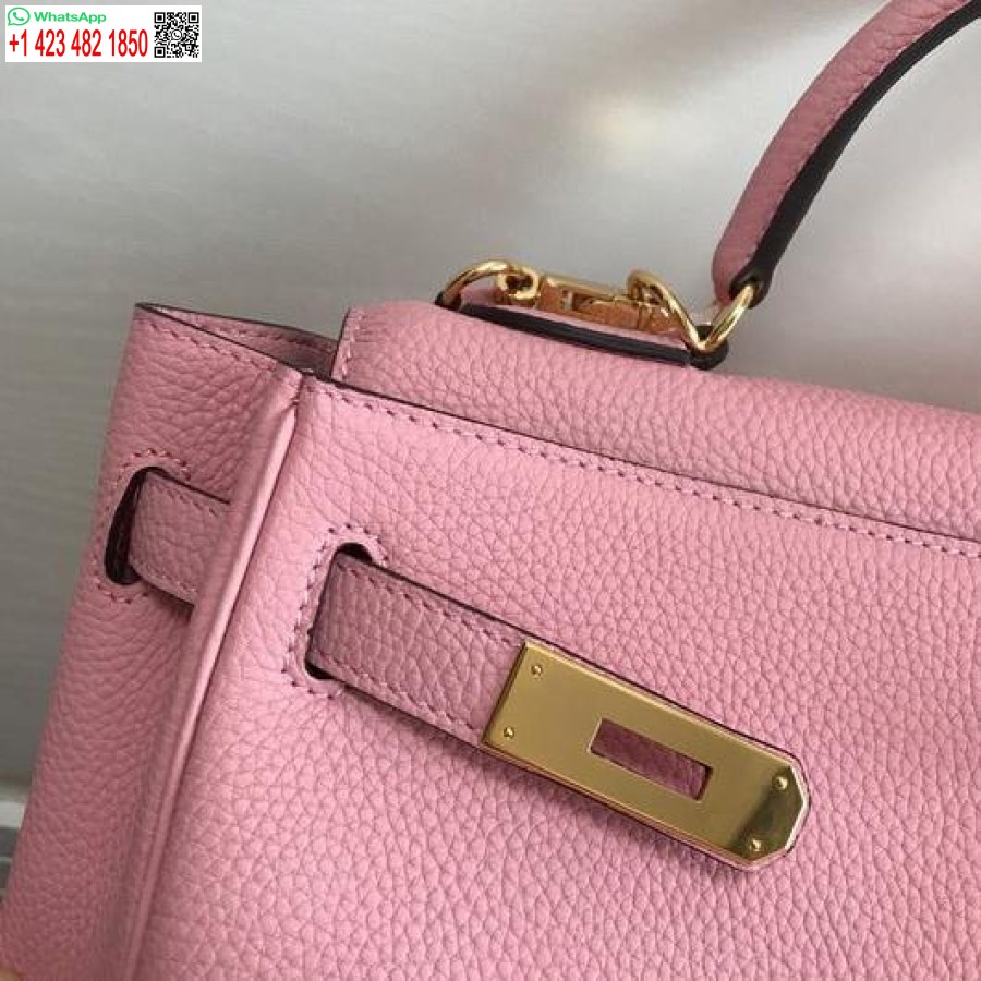 طبق الاصل هيرميس كيلي دانس 20306 مصمم حمل حقيبة حزام الكتف الوردي