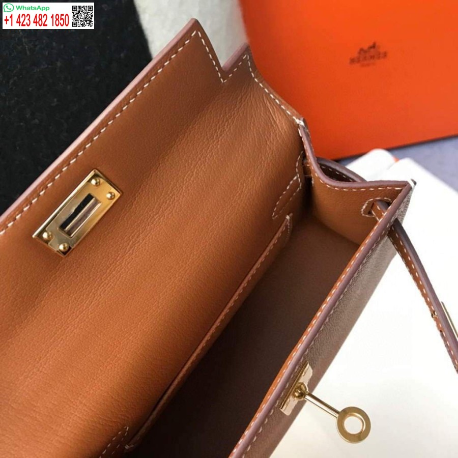 ماکت کیف هرمس کلی کیف هرمس 19 سانتی متری برنزه برنزه شانه شانه ای کوچک 20467