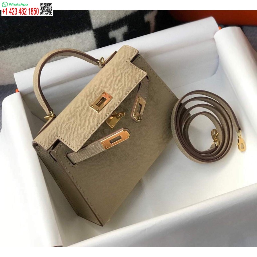 طبق الاصل هيرميس كيلي حقيبة هيرميس 19 سم إبسوم حقيبة الكتف الصغيرة المشمش 20466