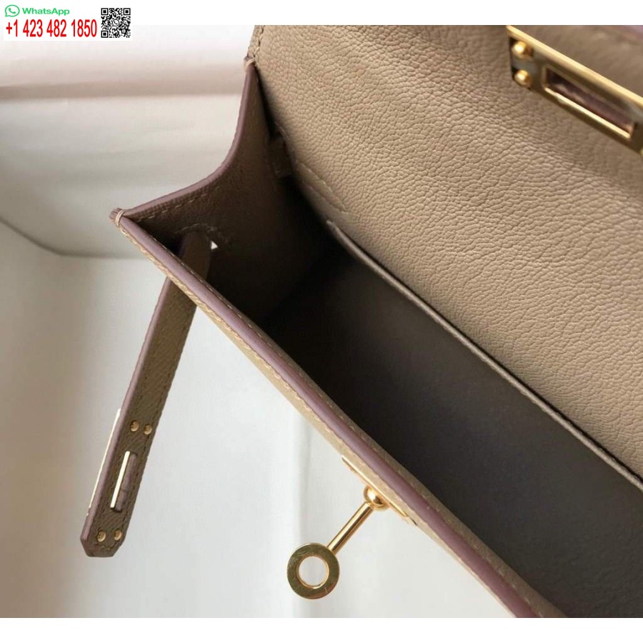 طبق الاصل هيرميس كيلي حقيبة هيرميس 19 سم إبسوم حقيبة الكتف الصغيرة المشمش 20466
