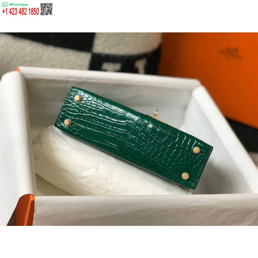 ماکت هرمس کیسه کیلی طرح هرمس 19 سانتی متر شانه مینی کیف سبز 20452