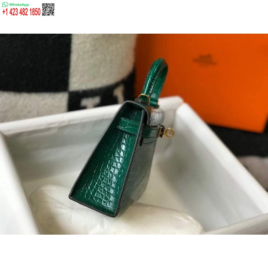 ماکت هرمس کیسه کیلی طرح هرمس 19 سانتی متر شانه مینی کیف سبز 20452