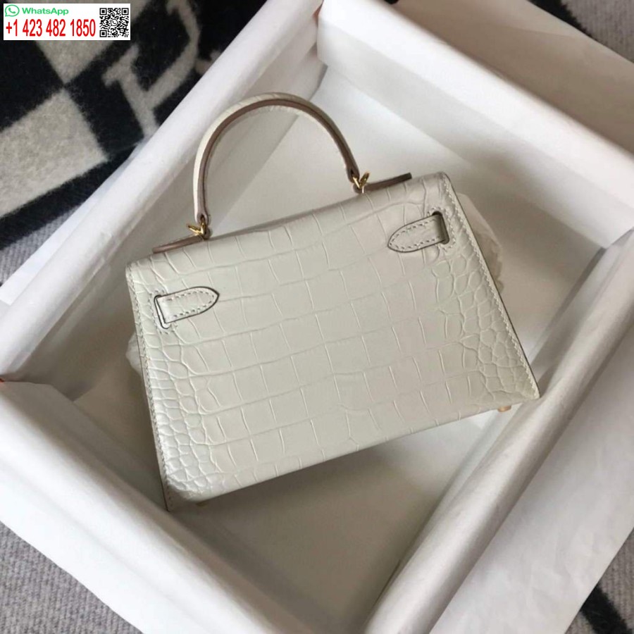 نسخة طبق الأصل حقيبة هيرميس كيلي مصمم هيرميس 19 سم حقيبة كتف صغيرة بيج 20453