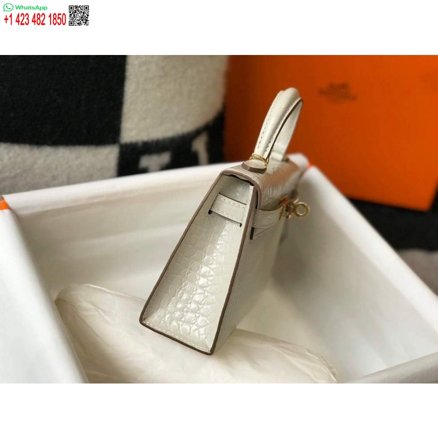 نسخة طبق الأصل حقيبة هيرميس كيلي مصمم هيرميس 19 سم حقيبة كتف صغيرة بيج 20453