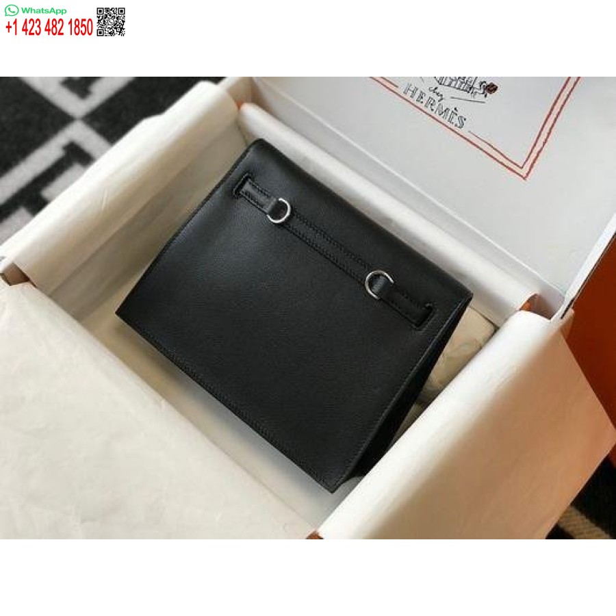 Replik Hermes Kelly 22cm Danse Ledertasche 20350 Schwarz