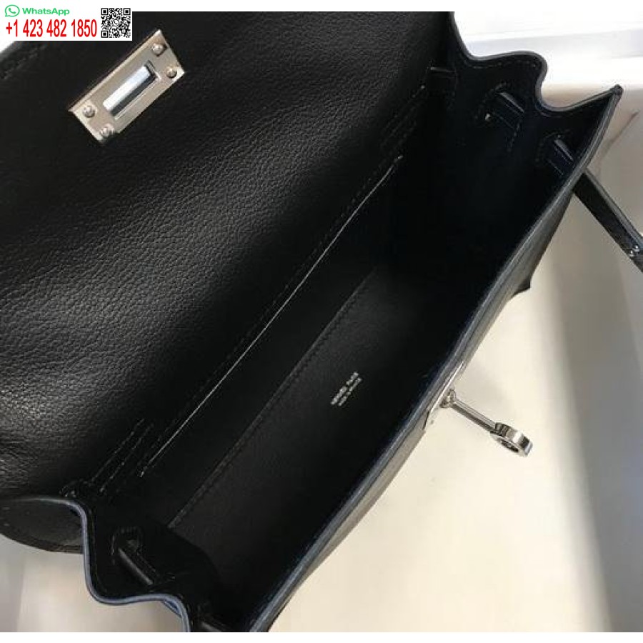 Replik Hermes Kelly 22cm Danse Ledertasche 20350 Schwarz