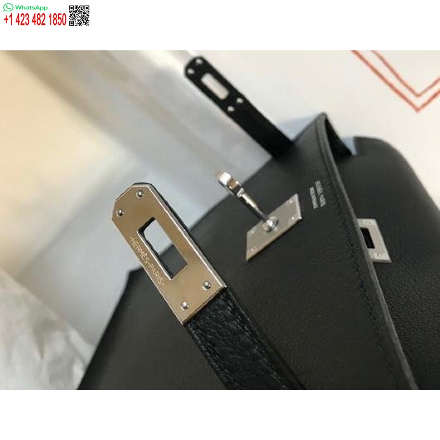 Replik Hermes Kelly 22cm Danse Ledertasche 20350 Schwarz