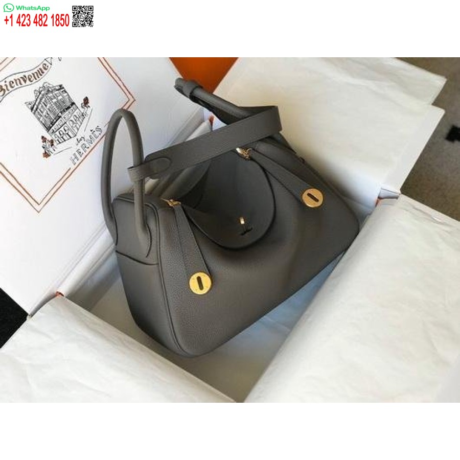 Replica Hermes Lindy Borse A Tracolla Firmate Tote Da 26 Cm Grigio Oro