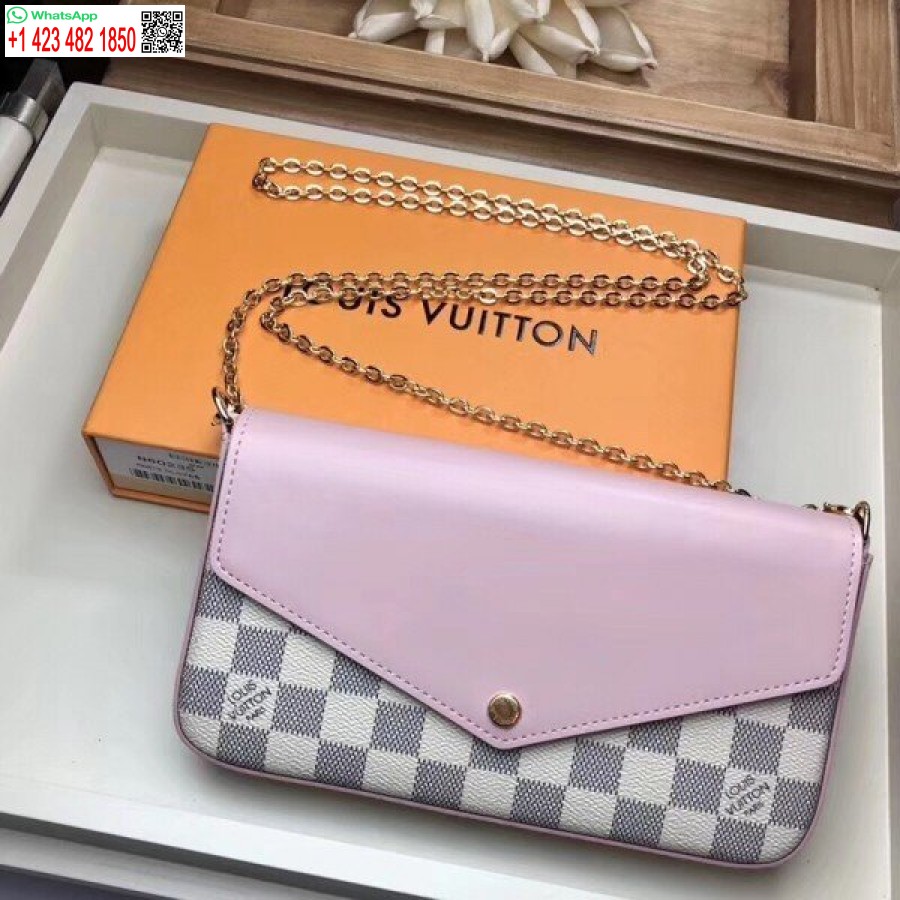 Replika Louis Vuitton Pochette Felicie Damier Azur N60235 Blv034