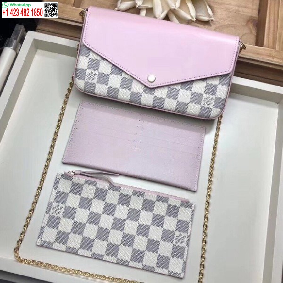 Replika Louis Vuitton Pochette Felicie Damier Azur N60235 Blv034
