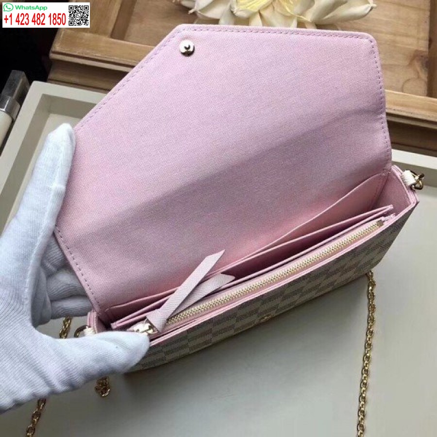 Replika Louis Vuitton Pochette Felicie Damier Azur N60235 Blv034