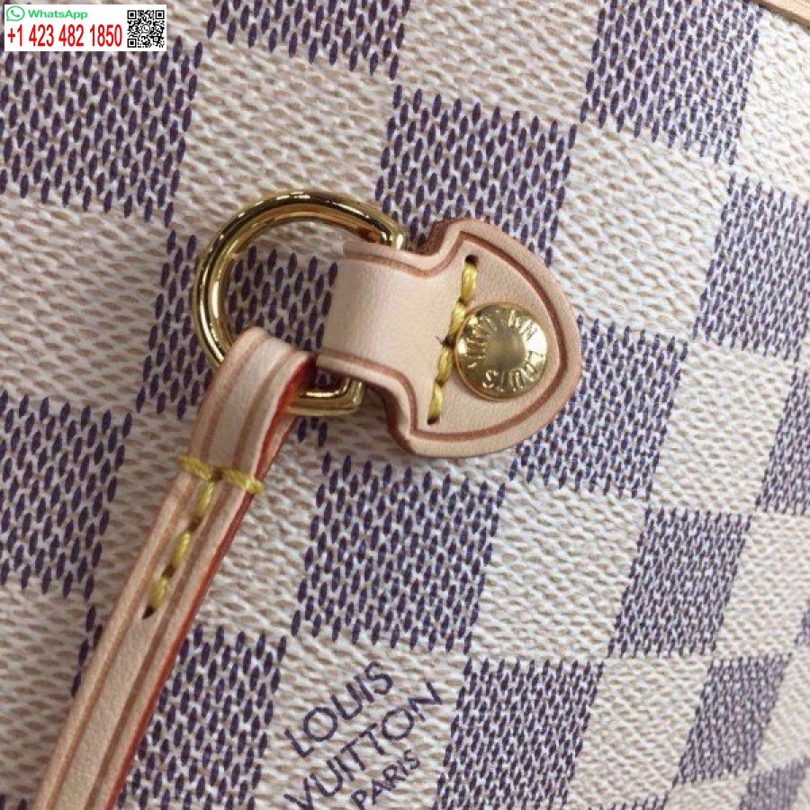 طبق الاصل لويس فويتون Neverfull ملم حقيبة دامييه أزور N41605 Blv068