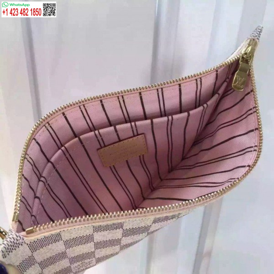 طبق الاصل لويس فويتون Neverfull ملم حقيبة دامييه أزور N41605 Blv068