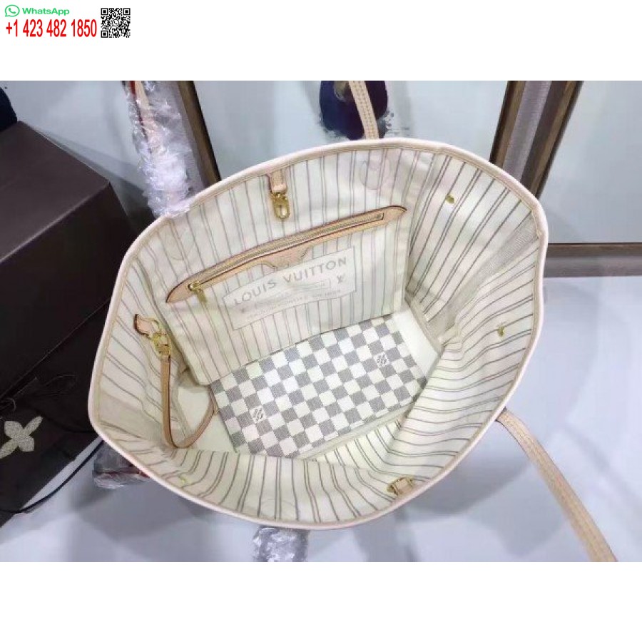 Replica Louis Vuitton Borsa Neverfull Mm Damier Azur N41361 Blv055