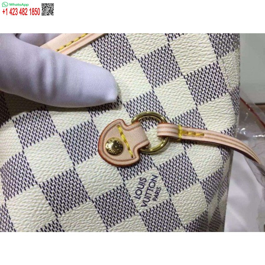 Replica Louis Vuitton Borsa Neverfull Mm Damier Azur N41361 Blv055
