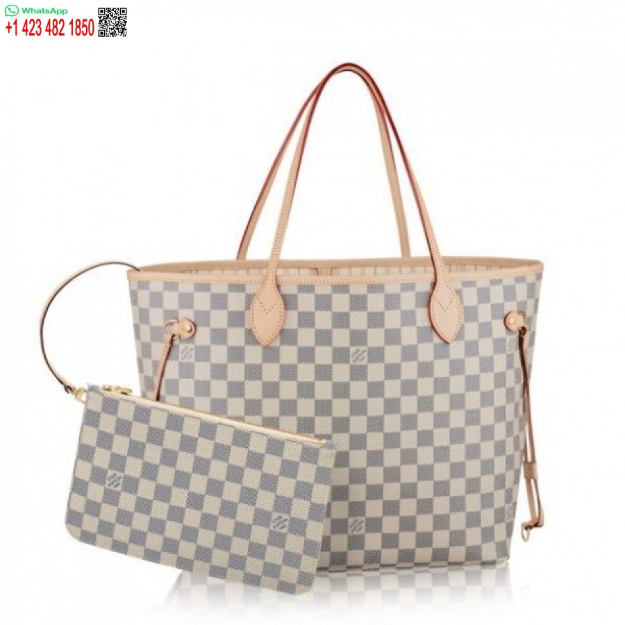 Réplique Louis Vuitton Neverfull MM Sac Damier Azur N41361 Blv055