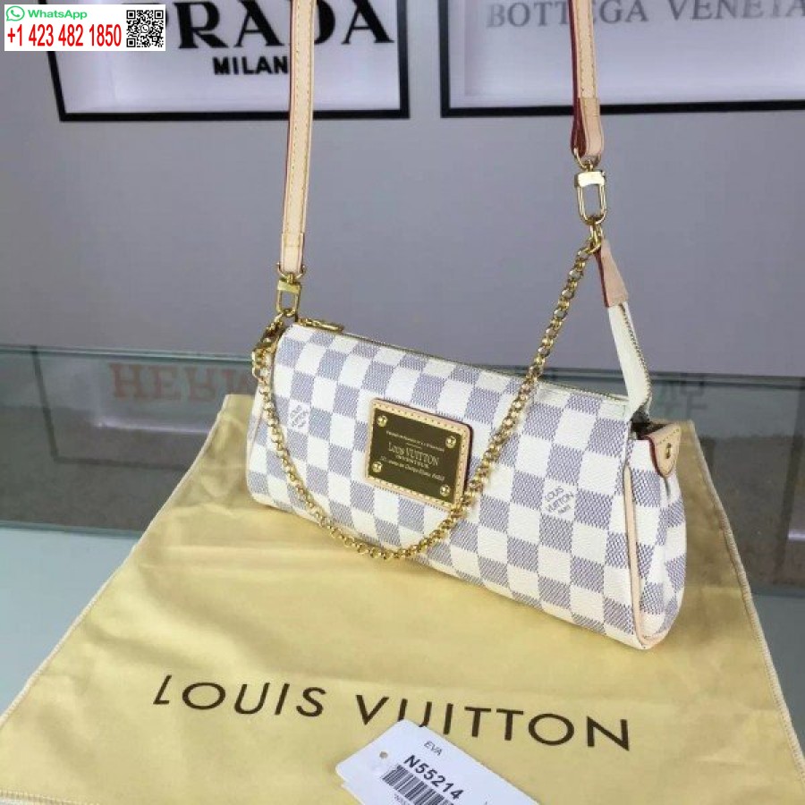 Replica Clutch Louis Vuitton Eva Damier Azur N55214 Blv063