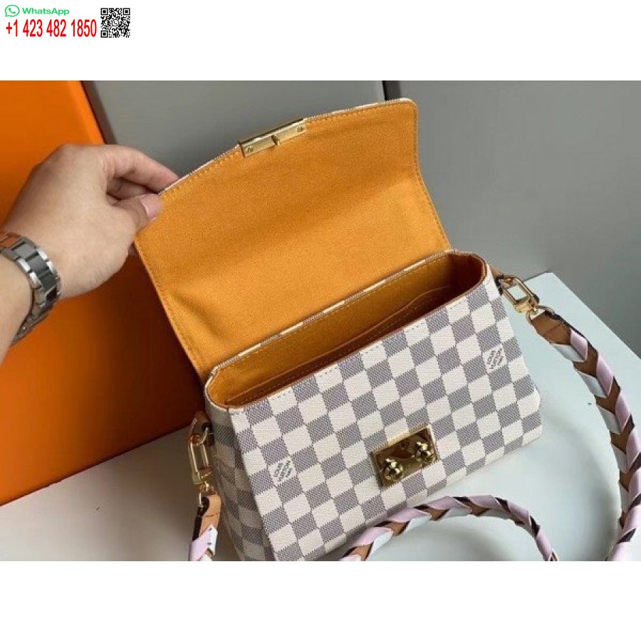 Replika Louis Vuitton Damier Azur Croisette Taška S Pleteným Popruhem N50053 Blv042