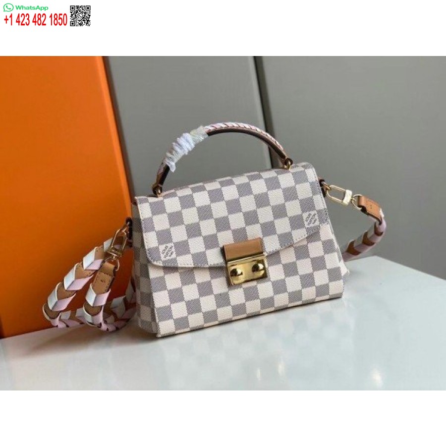 Replika Louis Vuitton Damier Azur Croisette Taška S Pleteným Popruhem N50053 Blv042