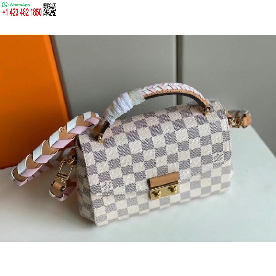 Replika Louis Vuitton Damier Azur Croisette Taška S Pleteným Popruhem N50053 Blv042