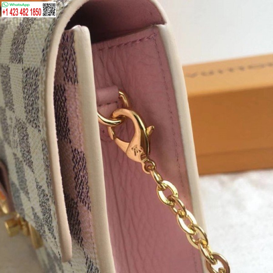 Replika Louis Vuitton Croisette Grandininė Piniginė Damier Azur N60357 Blv039