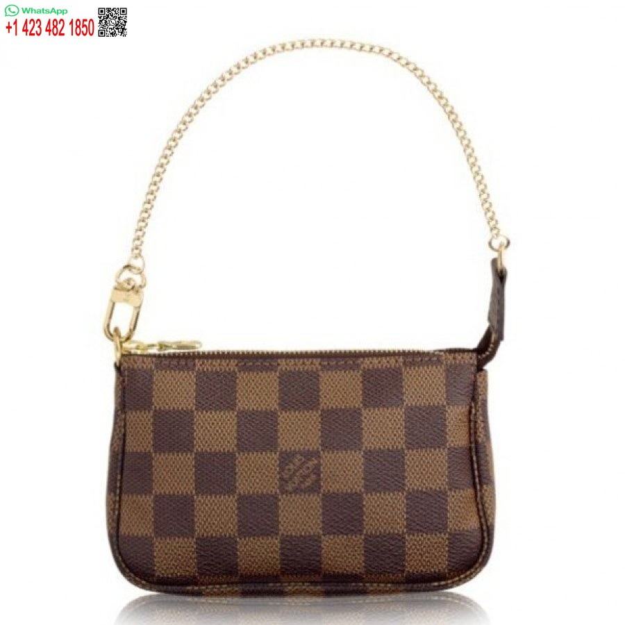 Replika Louis Vuitton Mini Pochette Accessoires Damier Ebene N58009 Blv124