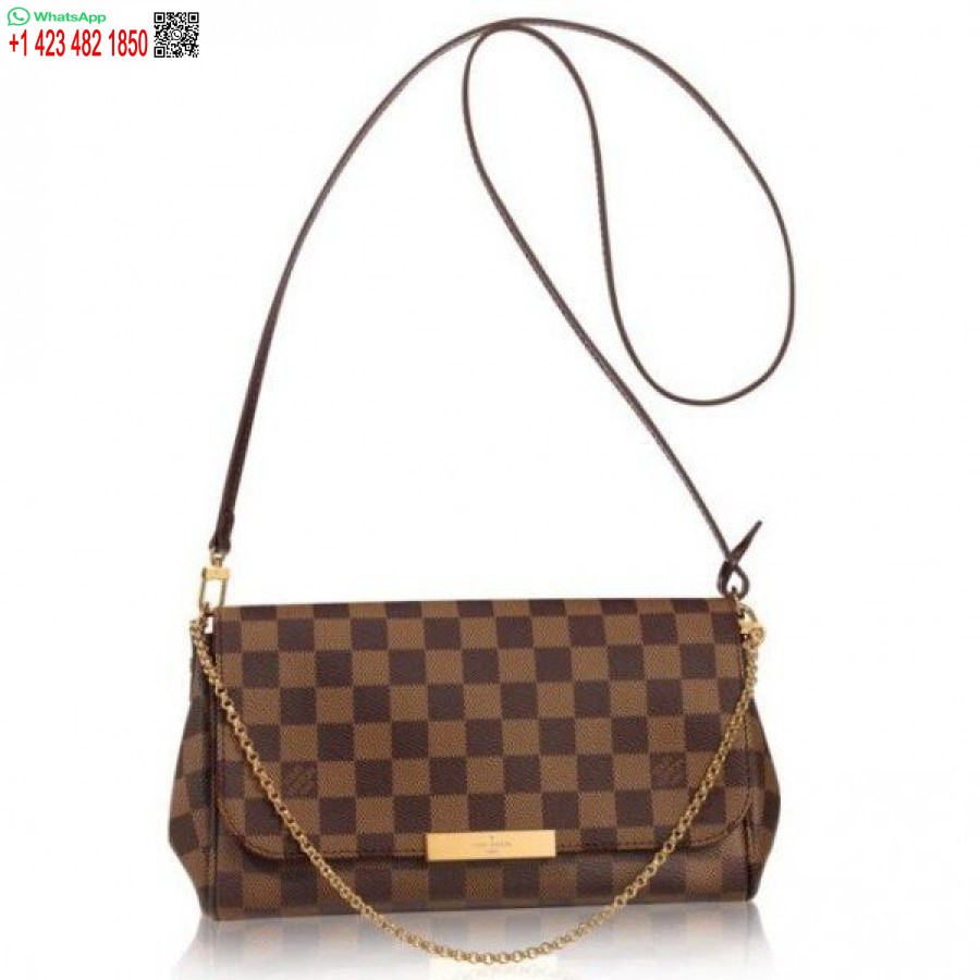 Replika Tas Louis Vuitton Favorit Mm Damier Ebene N41129 Blv117