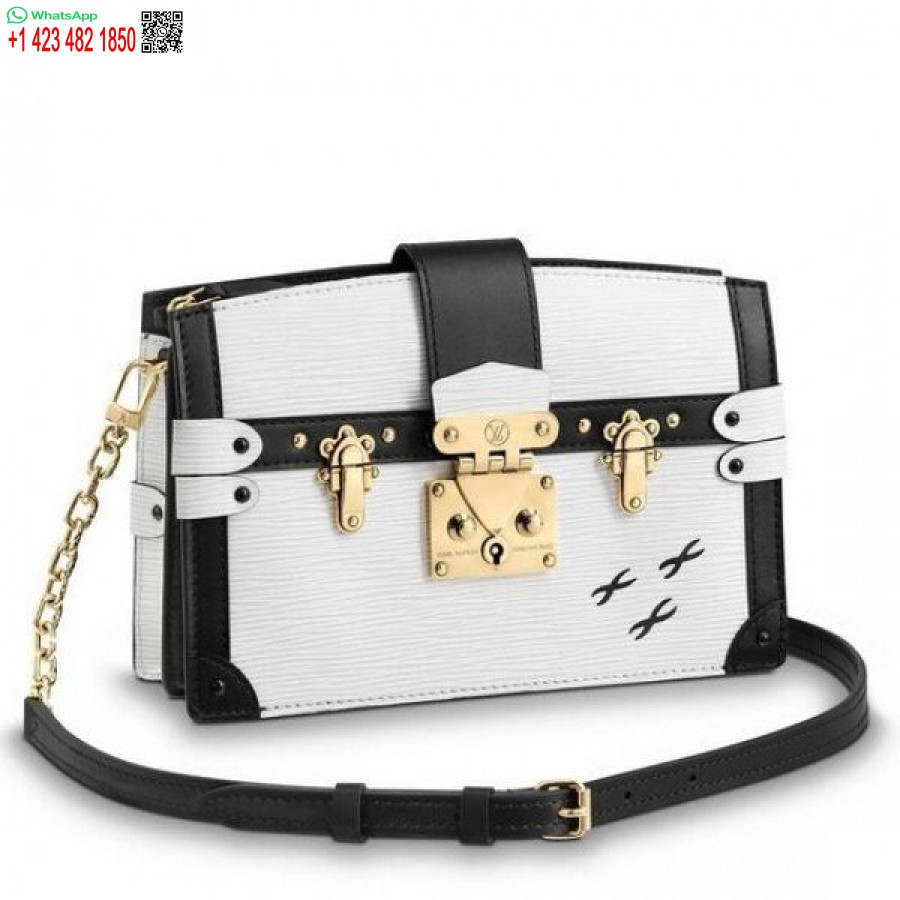 Réplique Louis Vuitton Pochette De Tronc Blanc En Cuir Epi M52151 Blv183