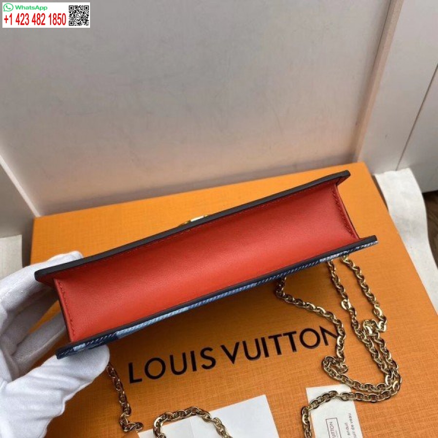 ρεπλίκα Louis Vuitton Flore αλυσίδα πορτοφόλι μονόγραμμα τζιν M69036 Blv477
