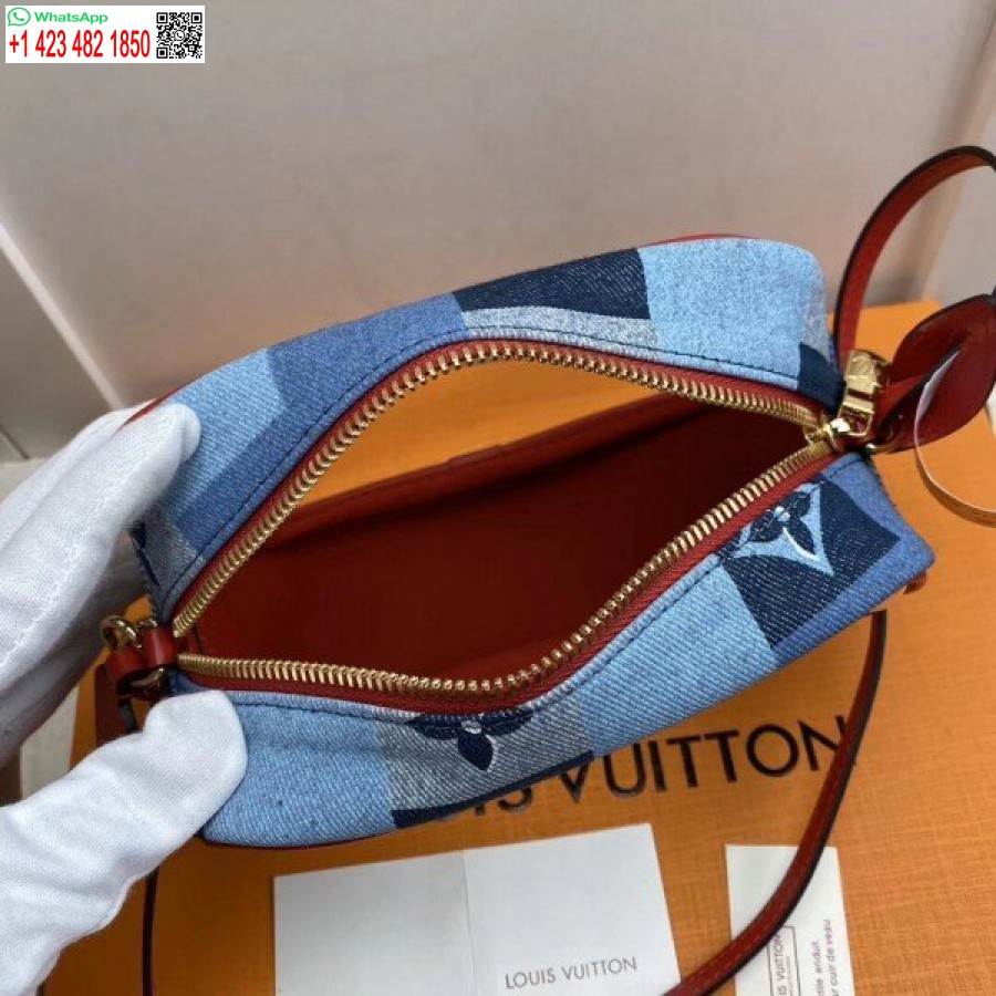 Replika Torebki Plażowej Louis Vuitton Z Monogramem Denim M68765 Blv475