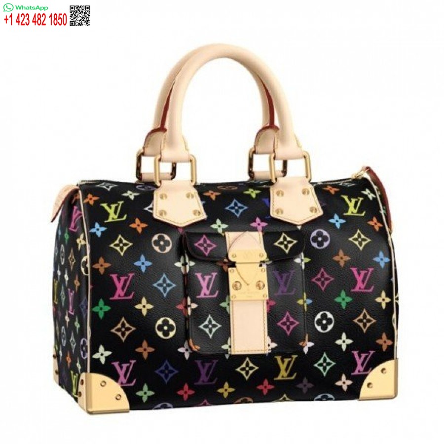 çoğaltma Louis Vuitton Speedy 30 çanta Monogram çok Renkli M92642 Blv585