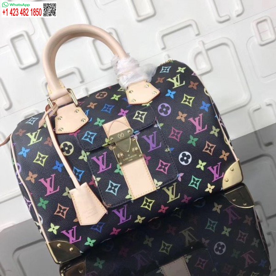çoğaltma Louis Vuitton Speedy 30 çanta Monogram çok Renkli M92642 Blv585