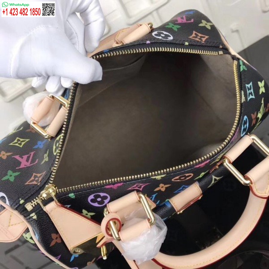 çoğaltma Louis Vuitton Speedy 30 çanta Monogram çok Renkli M92642 Blv585