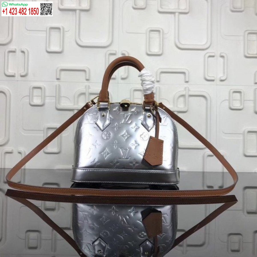 Replica Louis Vuitton Zilver Alma Bb Monogram Vernis M90484 Blv613