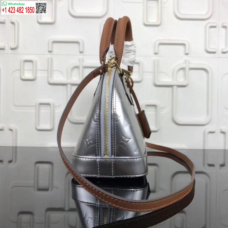 Replica Louis Vuitton Zilver Alma Bb Monogram Vernis M90484 Blv613