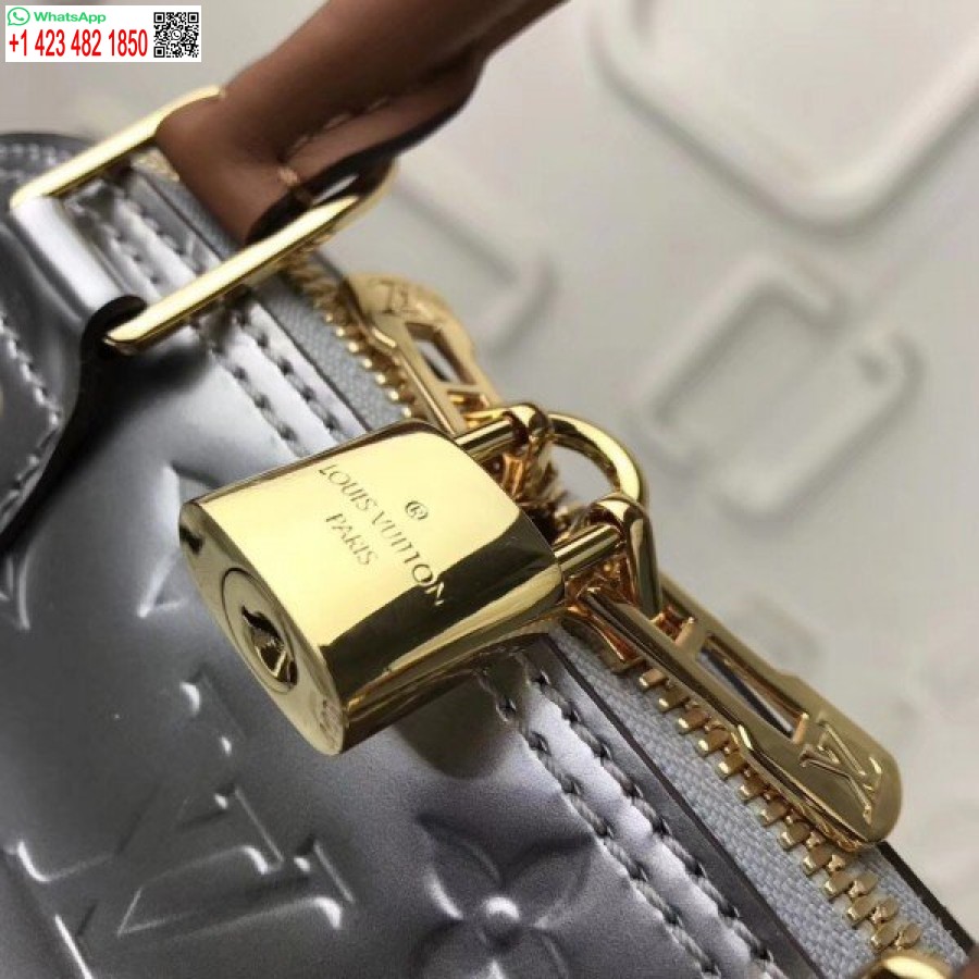 Replica Louis Vuitton Zilver Alma Bb Monogram Vernis M90484 Blv613
