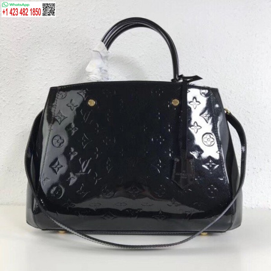 Replica Louis Vuitton Montaigne Mm Tas Monogram Vernis M50168 Blv605