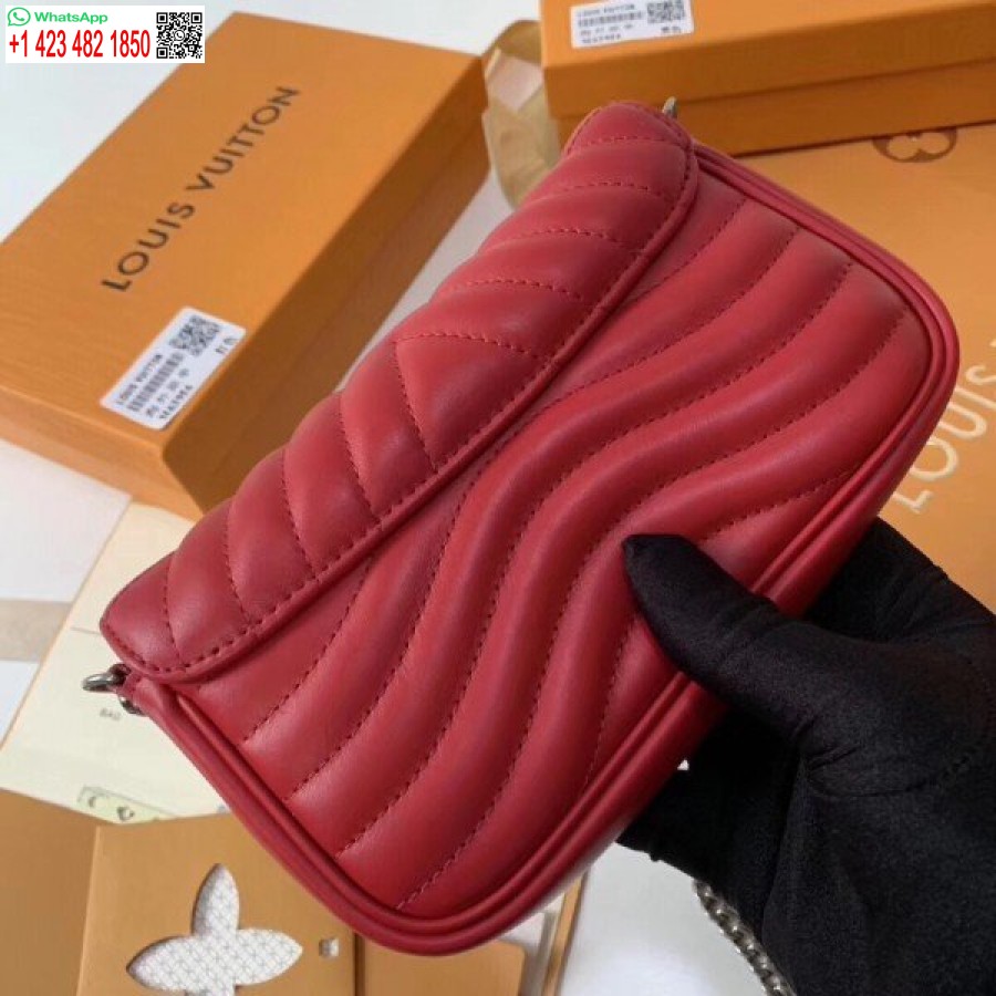 Replika Louis Vuitton Czerwona Torebka Z łańcuszkiem New Wave M63956 Blv622