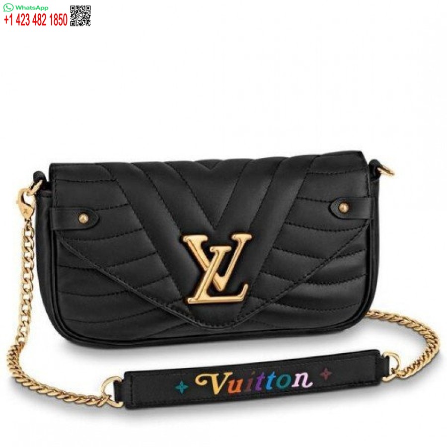 Réplique Louis Vuitton Pochette De Chaîne New Wave Noire M63929 Blv623
